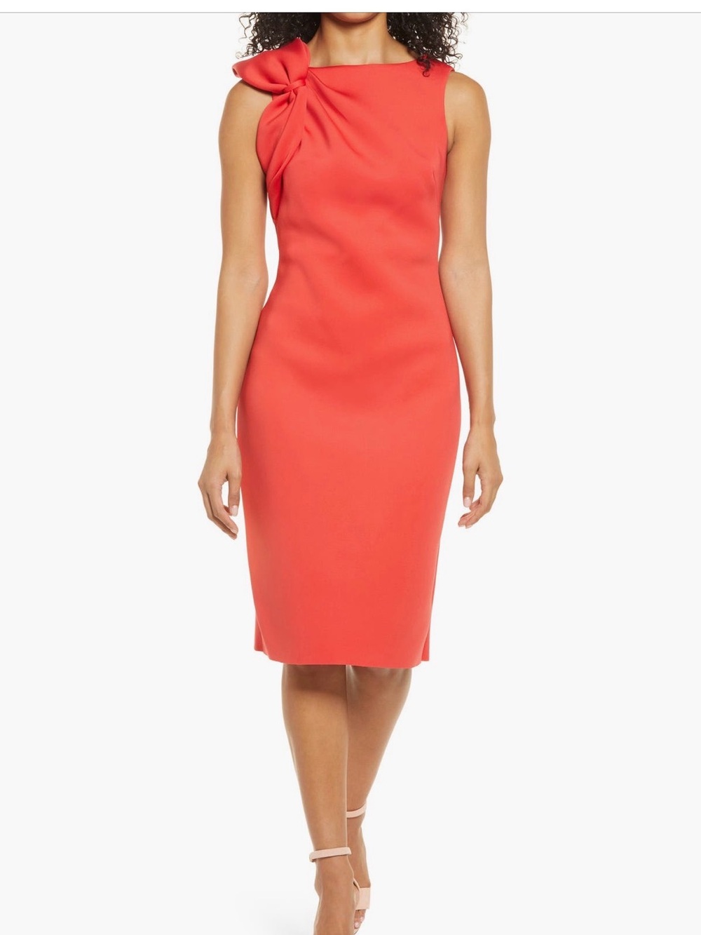Eliza J Bow Shoulder Sheath Dress